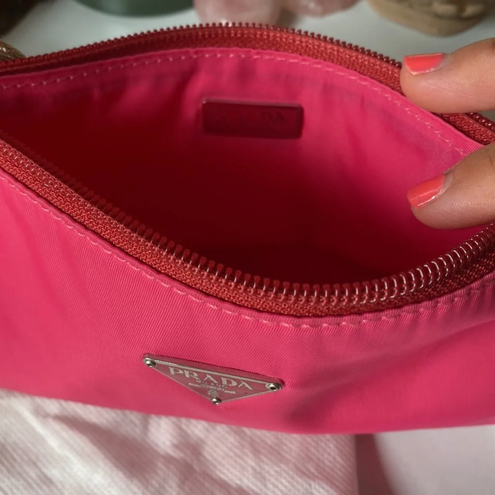 Hot pink Prada Nylon Tessutto pouchette - Picture 5 of 5